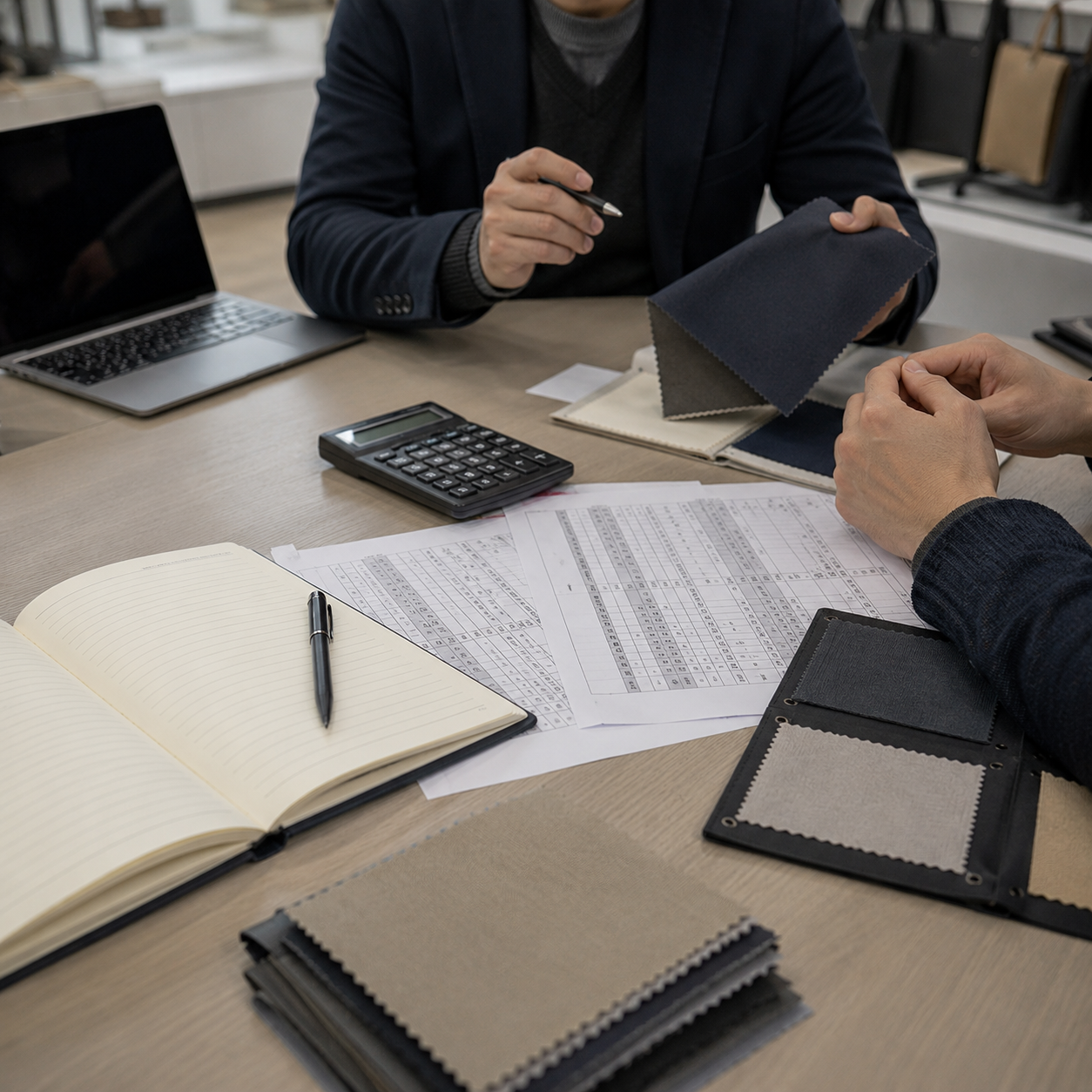 Reviewing samples and supplier quotations in China